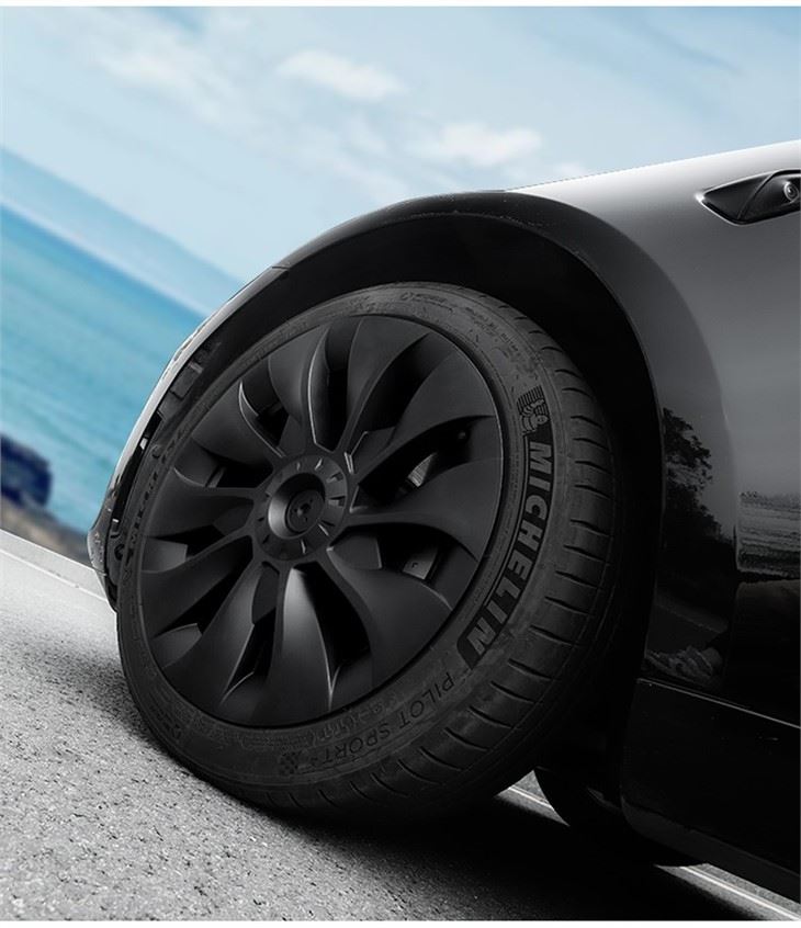 Tesla y 3 hubcap real shot 3